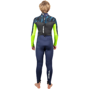 2024 Gul Junior Response 4/3mm GBS Back Zip Wetsuit RE1249-C1 - Navy / Sulpher